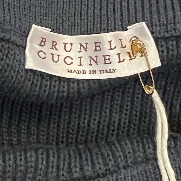 Brunello Cucinelli Navy Cotton Skirt - Picture 3 of 10